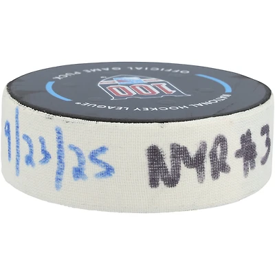 Sam Carrick New York Rangers Game-Used Goal Puck vs. Boston Bruins on September 23, 2025