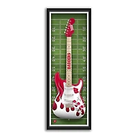 Wisconsin Badgers 14" x 37" Electric Guitar Framed Art Print