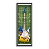 Kansas Jayhawks 14" x 37" Electric Guitar Framed Art Print