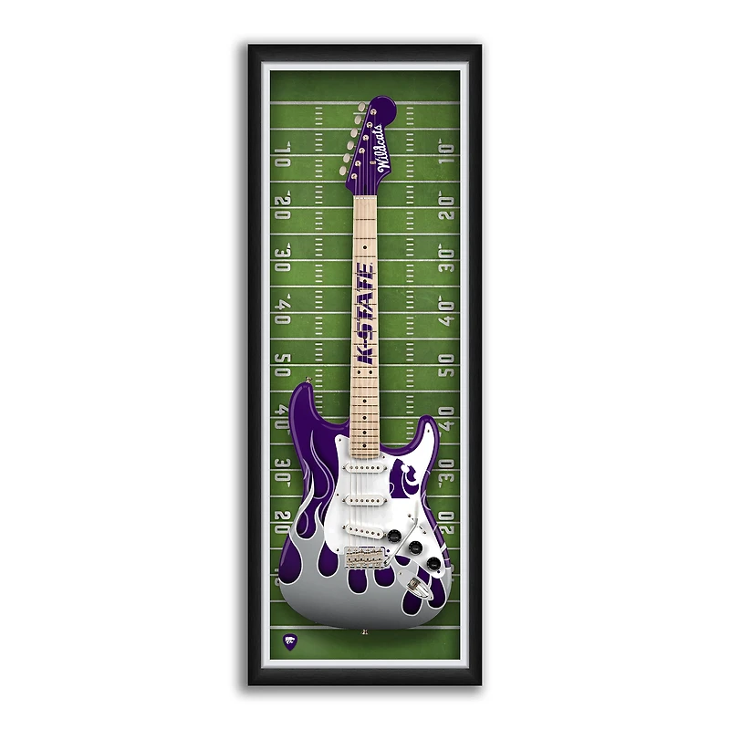 Kansas State Wildcats 14" x 37" Electric Guitar Framed Art Print