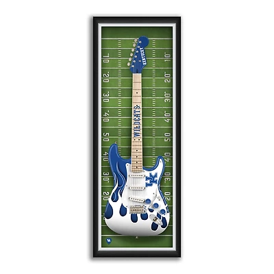 Kentucky Wildcats 14" x 37" Electric Guitar Framed Art Print