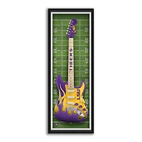 LSU Tigers 14" x 37" Electric Guitar Framed Art Print