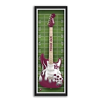 Texas A&M Aggies 14" x 37" Electric Guitar Framed Art Print