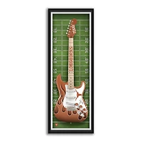 Texas Longhorns 14" x 37" Electric Guitar Framed Art Print
