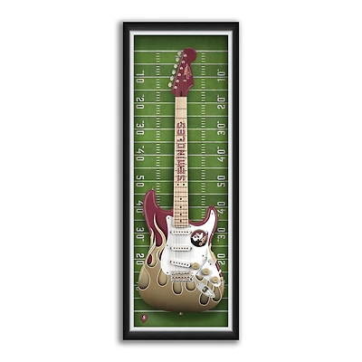Florida State Seminoles 14" x 37" Electric Guitar Framed Art Print