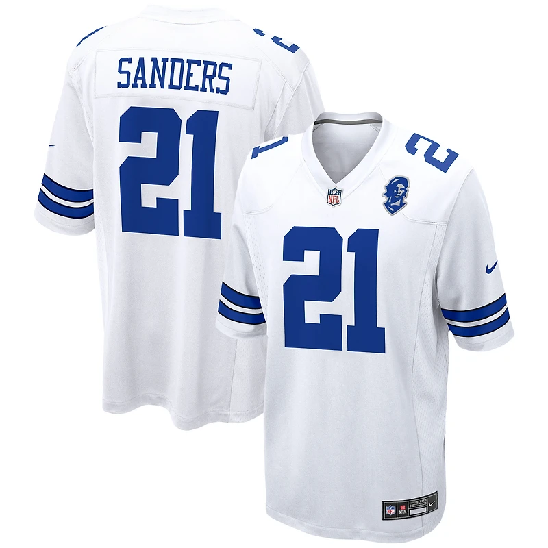 Men's Nike Deion Sanders White Dallas Cowboys Retired Player Game Jersey