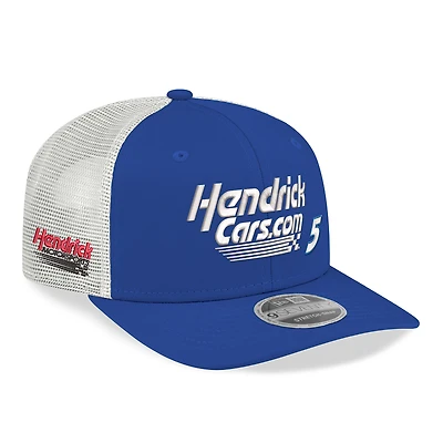 Men's New Era  Blue/White Kyle Larson 2026 Hendrick Cars.com 9SEVENTY Adjustable Trucker Hat