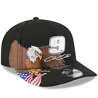 Men's New Era Black Chase Elliott A-Frame 9FIFTY Snapback Hat