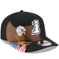 Men's New Era Black Trackhouse Racing A-Frame 9FIFTY Snapback Hat