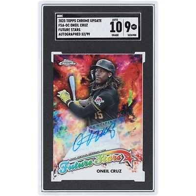 Oneil Cruz Pittsburgh Pirates Autographed 2023 Topps Chrome Update Future Stars #FSA-OC #52/99 SGC Authenticated 9/10 Card