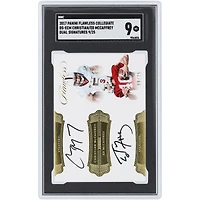 Christian McCaffrey & Ed McCaffrey Stanford Cardinal Autographed 2017 Panini Flawless Collegiate Dual Signatures #DS-ECM #9/25 SGC Authenticated 9 Card