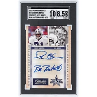 Deion Sanders & Bill Bates Dallas Cowboys Autographed 2010 Panini Classics Cowboys 50th Anniversary Dual #4 #4/15 SGC Authenticated 8.5/10 Card