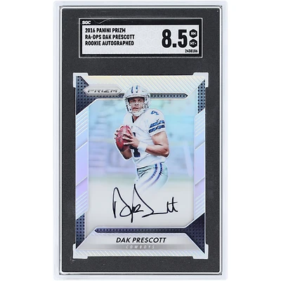 Dak Prescott Dallas Cowboys Autographed 2016 Panini Prizm Rookie #RA-DPS SGC Authenticated 8.5 Rookie Card