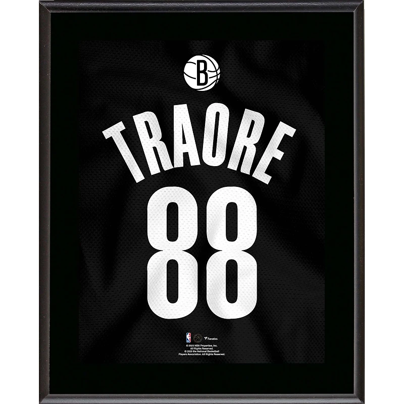 Nolan Traoré Brooklyn Nets 10.5" x 13" Jersey Number Sublimated Player Plaque