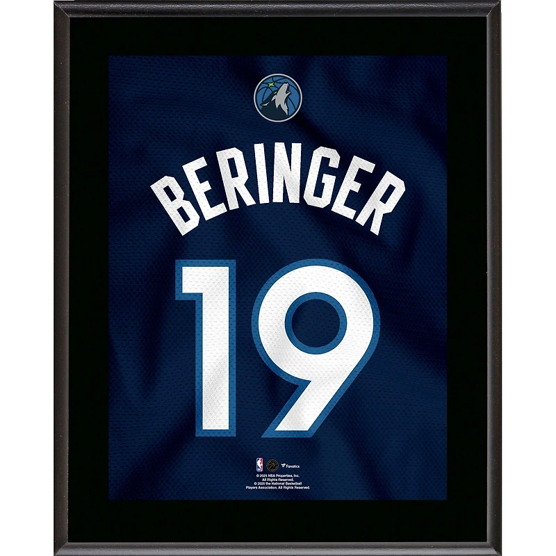 Joan Beringer Minnesota Timberwolves 10.5" x 13" Jersey Number Sublimated Player Plaque