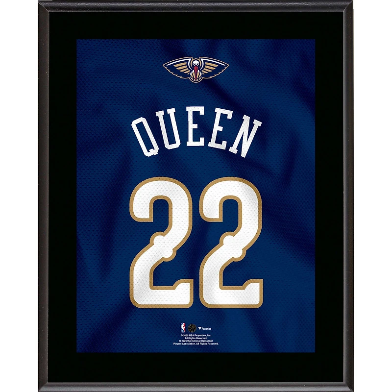 Derik Queen New Orleans Pelicans 10.5" x 13" Jersey Number Sublimated Player Plaque