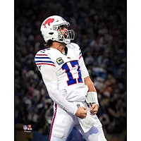 Josh Allen Buffalo Bills Unsigned 2025 Week 11 Touchdown Celebration Spotlight Photograph