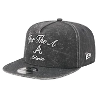 Men's New Era Black Atlanta Braves City Slogan A-Frame 9FIFTY Snapback Hat