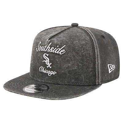 Men's New Era Black Chicago White Sox City Slogan A-Frame 9FIFTY Snapback Hat