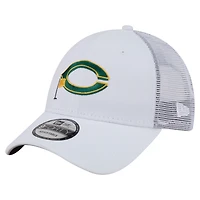 Men's New Era  White Cincinnati Reds Flag 9FORTY Trucker Adjustable Hat