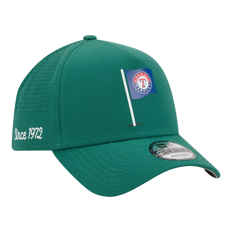 Men's New Era  Green Texas Rangers Pin Seeker 9FORTY A-Frame Adjustable Hat