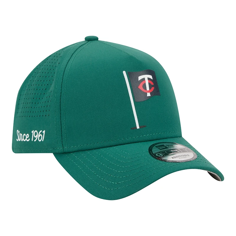 Men's New Era  Green Minnesota Twins Pin Seeker 9FORTY A-Frame Adjustable Hat