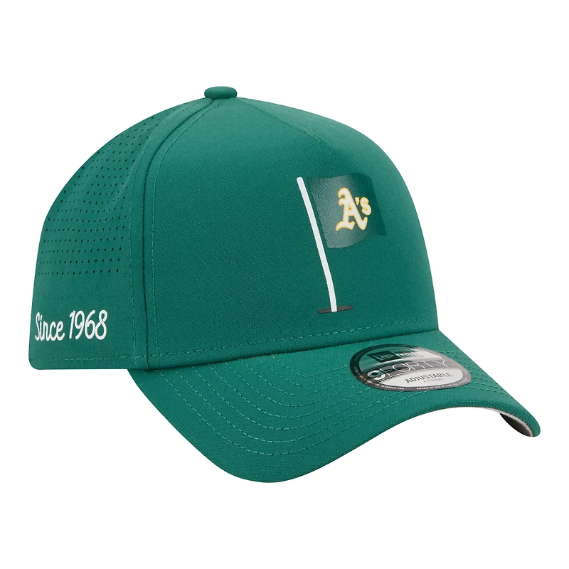 Men's New Era  Green Athletics Pin Seeker 9FORTY A-Frame Adjustable Hat