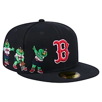 Men's New Era Navy Boston Red Sox Run Mascot 59FIFTY Fitted Hat