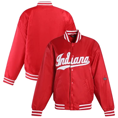 Women's Hype and Vice  Crimson Indiana Hoosiers A-Game Varsity Full-Snap Jacket