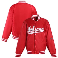 Women's Hype and Vice  Crimson Indiana Hoosiers A-Game Varsity Full-Snap Jacket