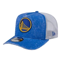 Men's New Era  Royal/White Golden State Warriors Washed Meshback 9FIFTY Adjustable Hat