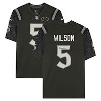 Garrett Wilson New York Jets Autographed Gotham Green Nike Rivalry Game Jersey