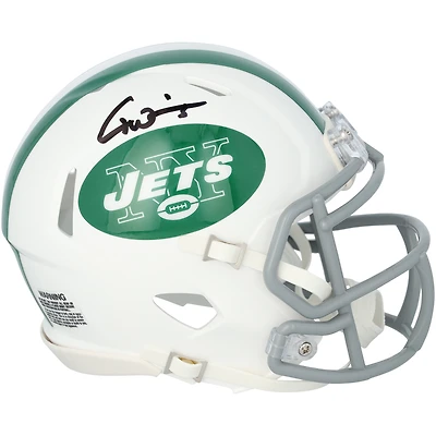Garrett Wilson New York Jets Autographed Riddell White Alternate Speed Mini Helmet