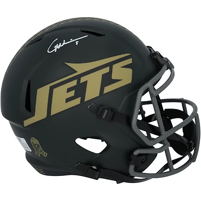 Garrett Wilson New York Jets Autographed Riddell 2025 Salute To Service Speed Replica Helmet