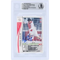 Luis Suarez Ajax Autographed 2007-08 Panini Sega World Cup Championship Football Intercontinental Clubs #192 Beckett Fanatics Witnessed Authenticated Rookie Card