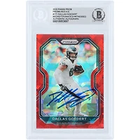 Dallas Goedert Philadelphia Eagles Autographed 2020 Panini Prizm Prizms Red Ice #171 Beckett Fanatics Witnessed Authenticated Card