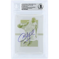Chris Paul Wake Forest Demon Deacons Autographed 2016 Panini National Treasures Collegiate Yellow Printing Plate #8 #1/1 Beckett Fanatics Witnessed Authenticated Card
