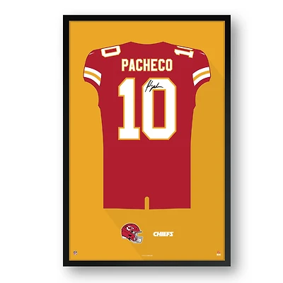 Isiah Pacheco Kansas City Chiefs 27" x 39" Home Jersey Framed Art Print