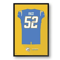 Khalil Mack Los Angeles Chargers 27" x 39" Home Jersey Framed Art Print
