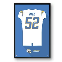 Khalil Mack Los Angeles Chargers 27" x 39" Away Jersey Framed Art Print