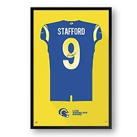 Matthew Stafford Los Angeles Rams 27" x 39" Home Jersey Framed Art Print