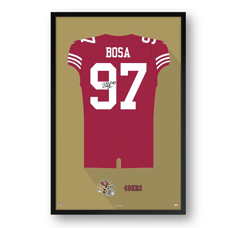 Nick Bosa San Francisco 49ers 27" x 39" Home Jersey Framed Art Print