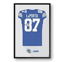 Sam LaPorta Detroit Lions 27" x 39" Home Jersey Framed Art Print