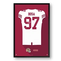Nick Bosa San Francisco 49ers 14" x 20" Away Jersey Framed Art Print