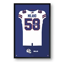 Matt Milano Buffalo Bills 14" x 20" Away Jersey Framed Art Print