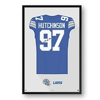 Aidan Hutchinson Detroit Lions 14" x 20" Home Jersey Framed Art Print
