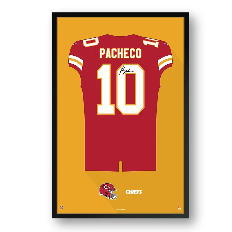 Isiah Pacheco Kansas City Chiefs 14" x 20" Home Jersey Framed Art Print