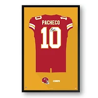 Isiah Pacheco Kansas City Chiefs 14" x 20" Home Jersey Framed Art Print