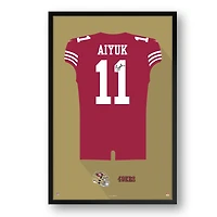 Brandon Aiyuk San Francisco 49ers 14" x 20" Home Jersey Framed Art Print