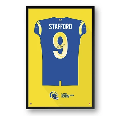 Matthew Stafford Los Angeles Rams 14" x 20" Home Jersey Framed Art Print